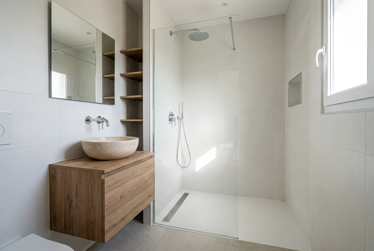 Optimiser une petite salle de bain à Saint-André-de-la-Roche
